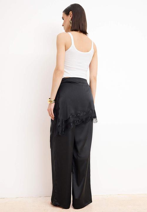 Trendyol - Satin Trousers - Black