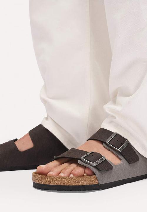 Birkenstock - Arizona SYN DDust Black/Birkibuc DarkGr - Black/Dark Gull Gray