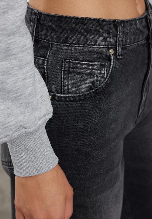 Trendyol - High Waist Extra Wide Leg Jeans - Black