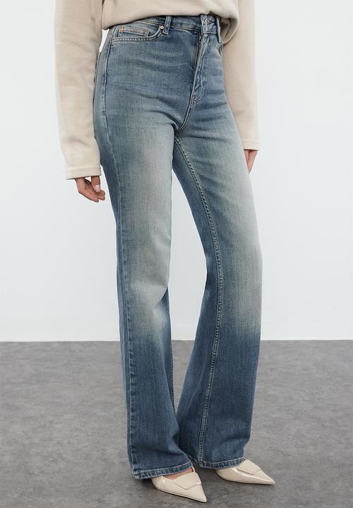 Trendyol - Vintage Straight Leg Jeans - Dark Blue