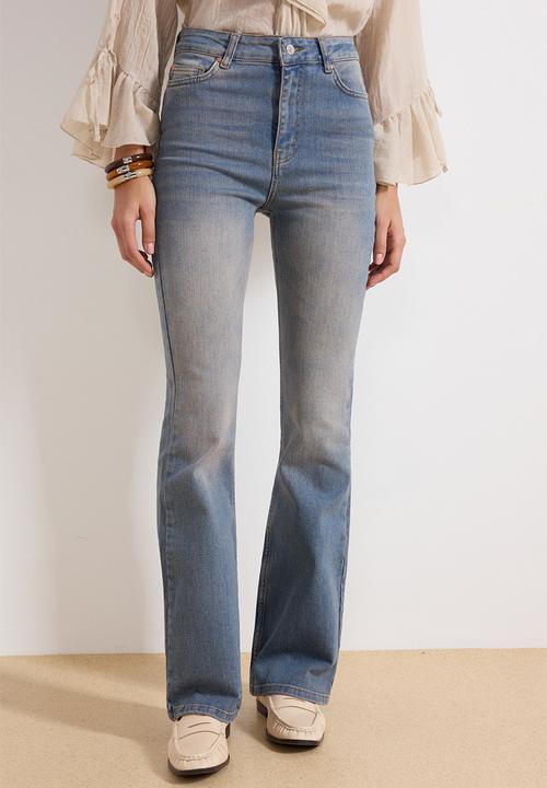 Trendyol - Vintage Straight Leg Jeans - Dark Blue