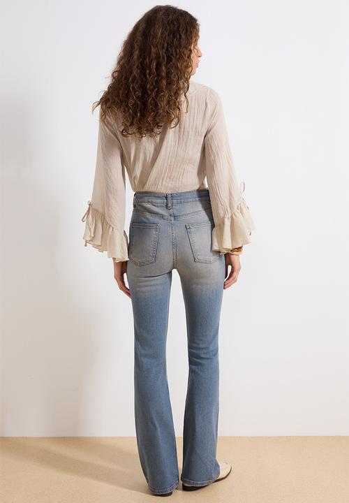 Trendyol - Vintage Straight Leg Jeans - Dark Blue