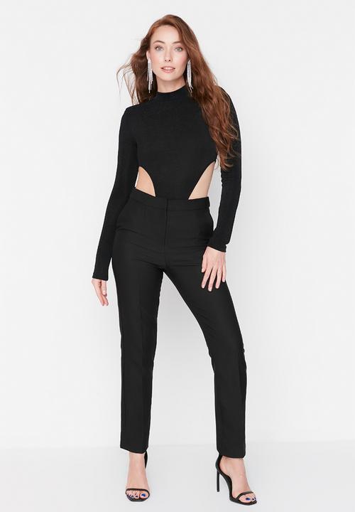 Trendyol - Slim Leg Trousers - Black