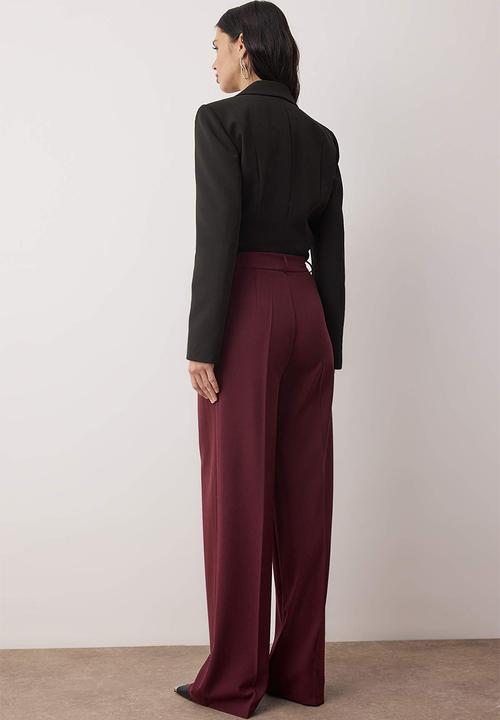 Trendyol - Limited Edition Wide Leg Trousers - Plum