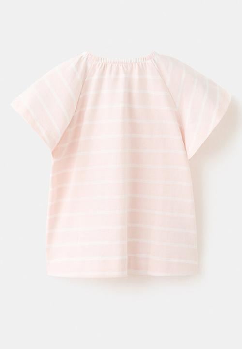 MANGO - T-Shirt STRIPE- Pink