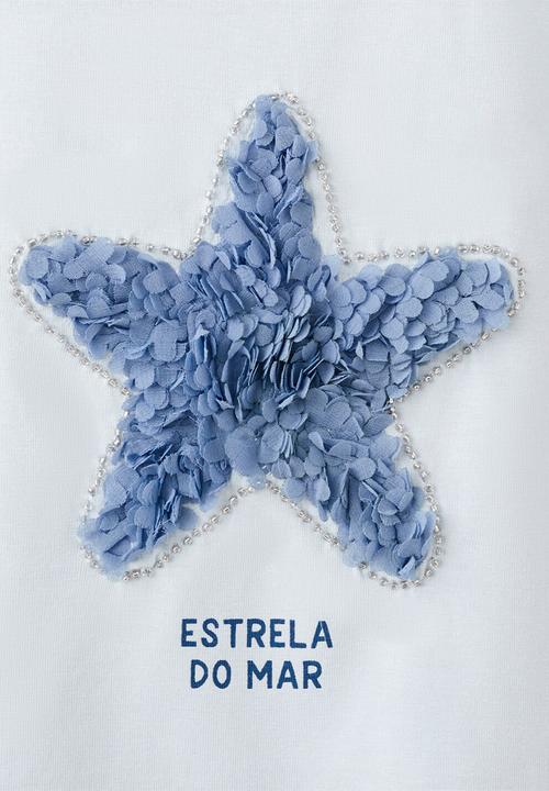 MANGO - T-Shirt ESTRELLA - Light/Pastel Blue