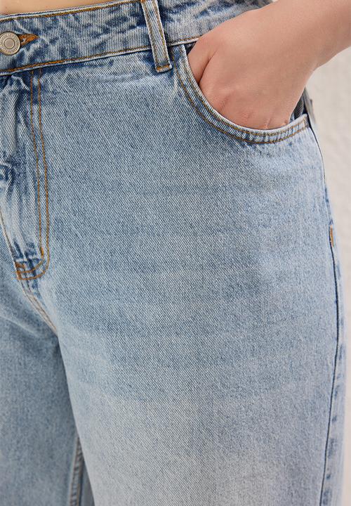 Trendyol - Plus High Waist Wide Leg Comfort/Medium Stretch Wide Leg Jeans - Light
