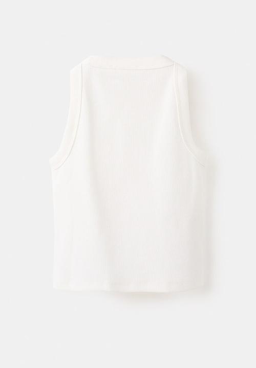 MANGO - T-Shirt RIB - Natural