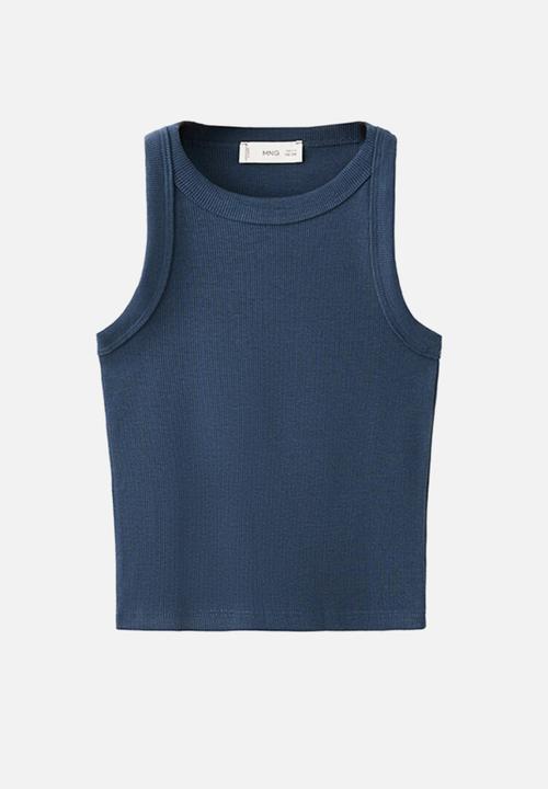 MANGO - T-Shirt RIB - Navy