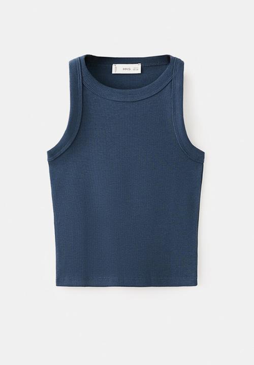 MANGO - T-Shirt RIB - Navy