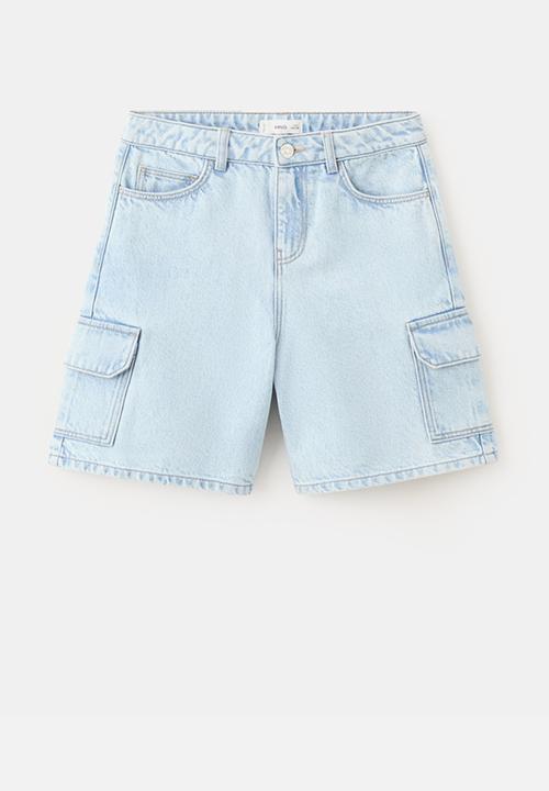 MANGO - Bermudas Cargo - Open Blue