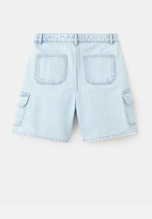 MANGO - Bermudas Cargo - Open Blue