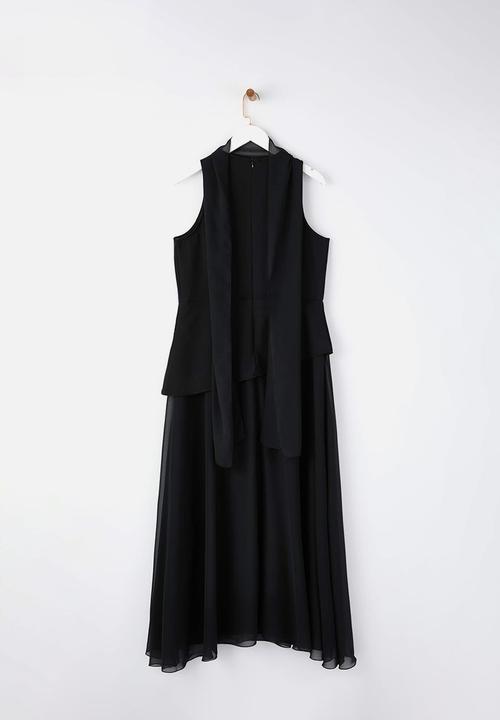 Trendyol - Plus Chiffon Woven Party/Evening/Night Dress - Black