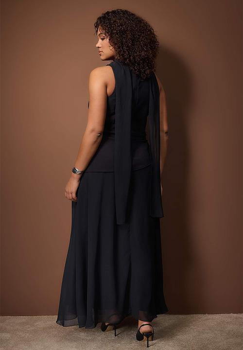 Trendyol - Plus Chiffon Woven Party/Evening/Night Dress - Black