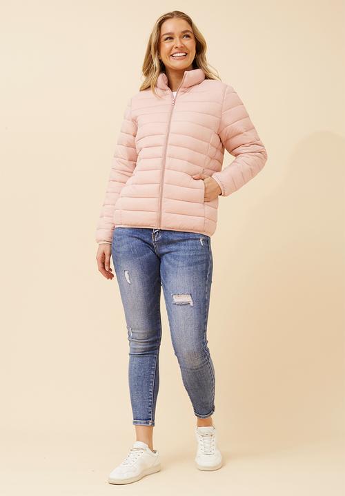 Stella Morgan - Long Sleeve Zip Through Comfy Puffer Jacket - Pink