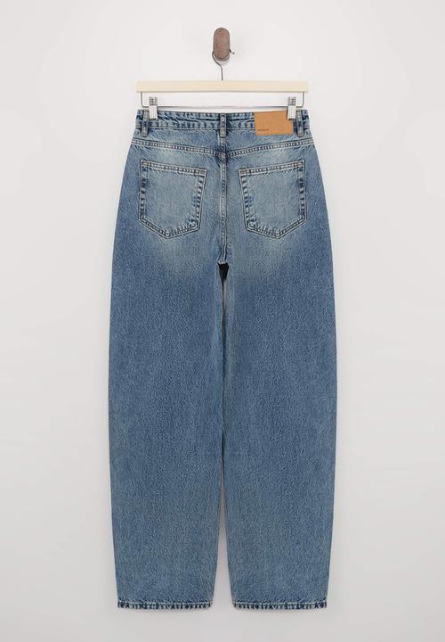 Trendyol - Premium Cotton Baggy Jeans - Blue
