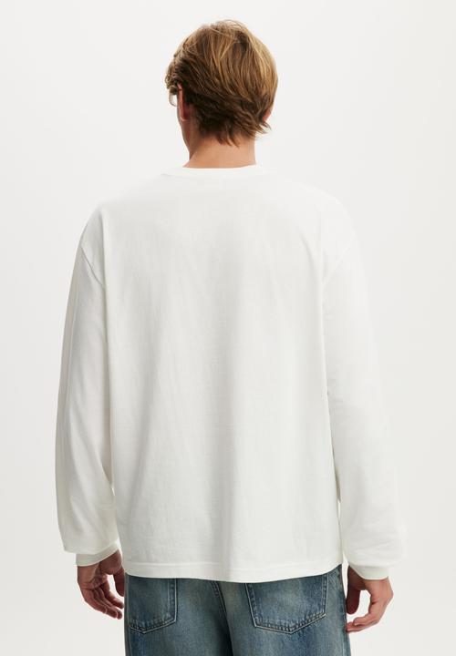 Cotton On - Everyday long sleeve T-shirt - vintage white