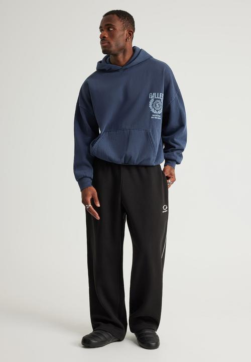 Factorie - Baggy trackpant og - black/white piping