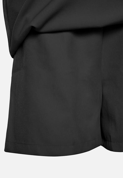 Trendyol - Plus Square Neck with Shorts Balloon Sleeves Woven Dress - Black