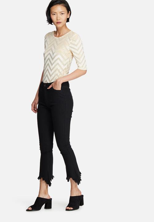 Vero Moda - Velvet chevron bodysuit