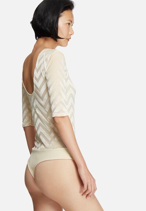 Vero Moda - Velvet chevron bodysuit