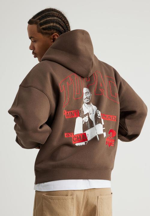 Factorie - 2 Pac Music merch hoodie - lcn bra mud/tupac aint mad