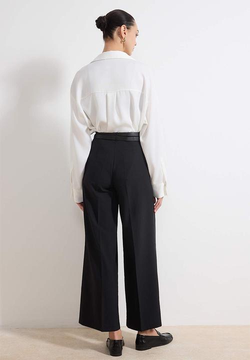 Trendyol - Culotte Wide Leg Pants - Black