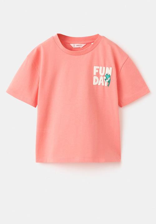 MANGO - T-Shirt Acoco - Light/Pastel Orange