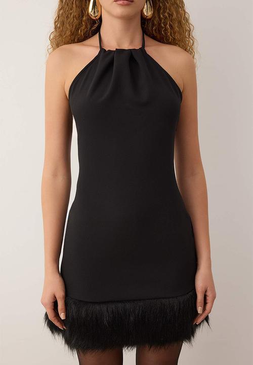Trendyol - Otri Detailed Woven Mini Unlined Dress - Black