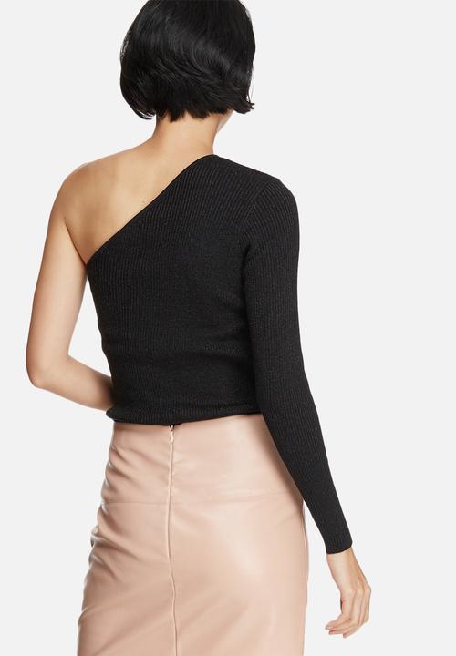 Noisy May - Lurry one-shoulder knit top