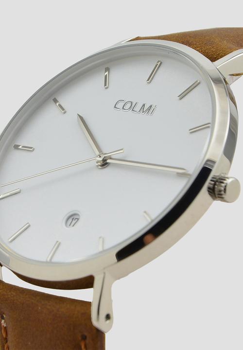 Colmi - ASTRIL Leather Watch CL-7ASTS-5L - Silver/Tan