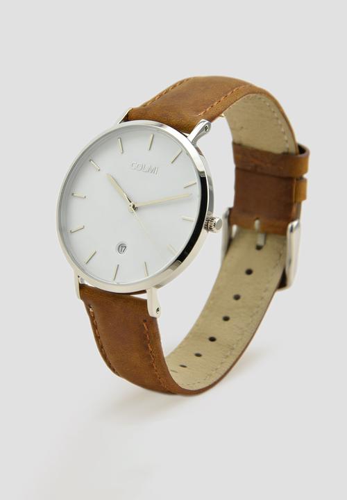 Colmi - ASTRIL Leather Watch CL-7ASTS-5L - Silver/Tan