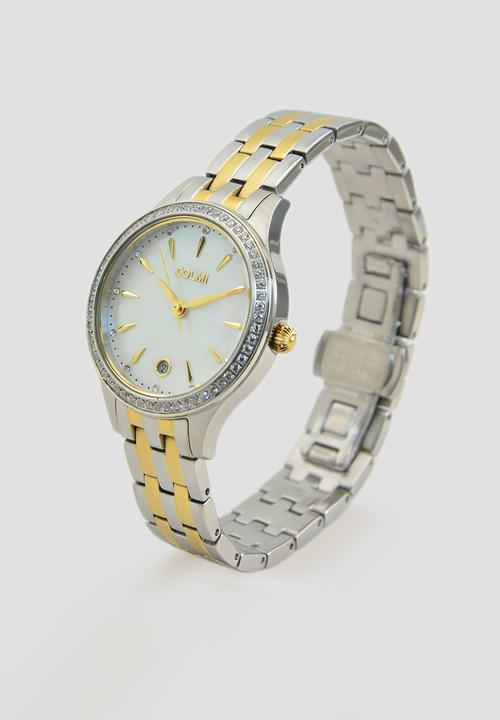 Colmi - NUVIA Two-Tone Mother of Pearl Watch CL-7NUVSG-D - Gold/Silver