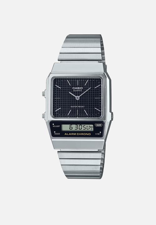 Casio - Retro Digi Chrome Plat Resin - Silver