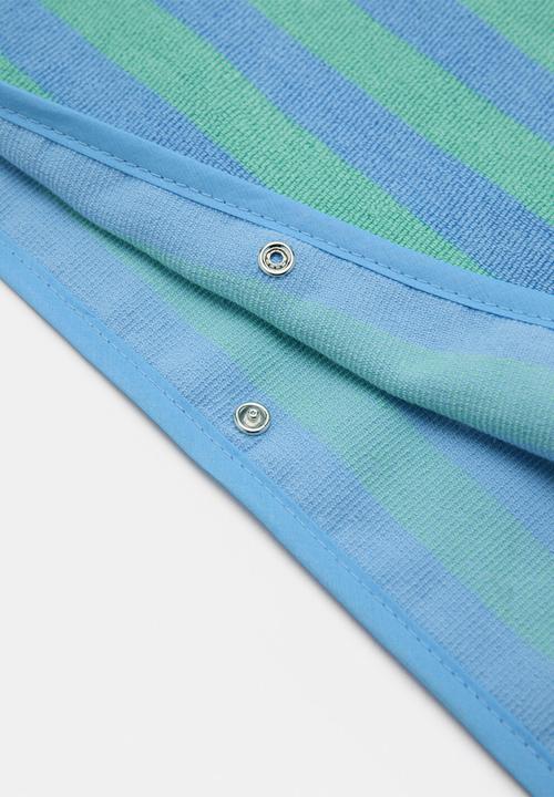 MANGO - Towel stripes - medium blue