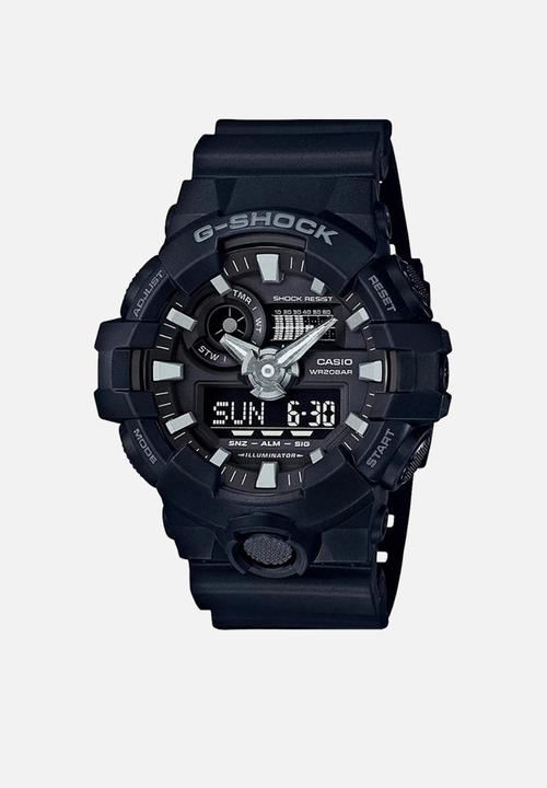 Casio - Gshock Black Anadigi Red - Black