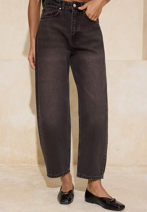 Trendyol - High Waist Vintage Baggy Jeans - Brown