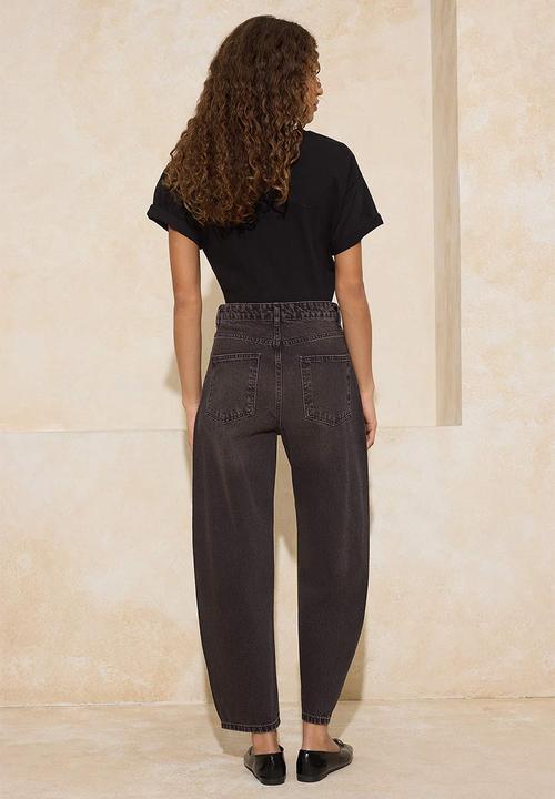 Trendyol - High Waist Vintage Baggy Jeans - Brown