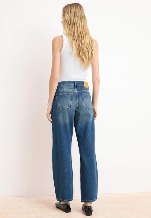 Trendyol - Premium Tencel Blend Baggy Jeans - Blue