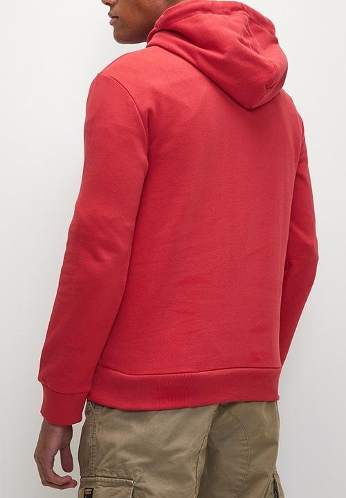 Superdry. - Venue Duo Logo Hoodie - Ferra Red Marl