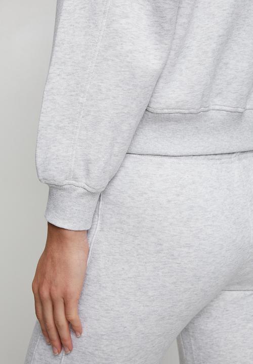 Steve Madden - Ladies clara oversized crew neck sweat - grey melange