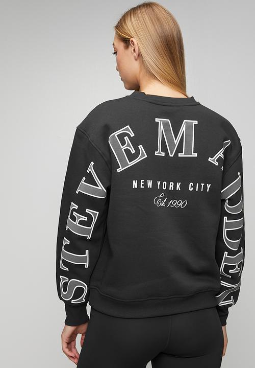 Steve Madden - Ladies cheryl regular crew neck sweat - anthracite