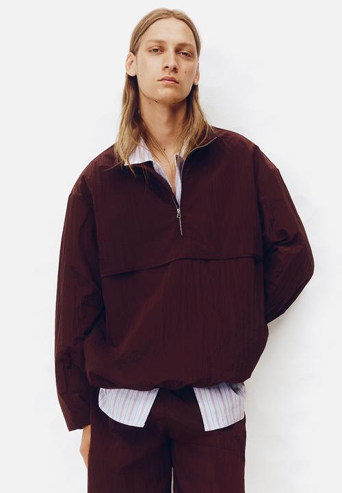 H&M - H&M Atelier: Popover jacket - burgundy
