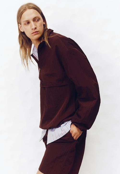 H&M - H&M Atelier: Popover jacket - burgundy