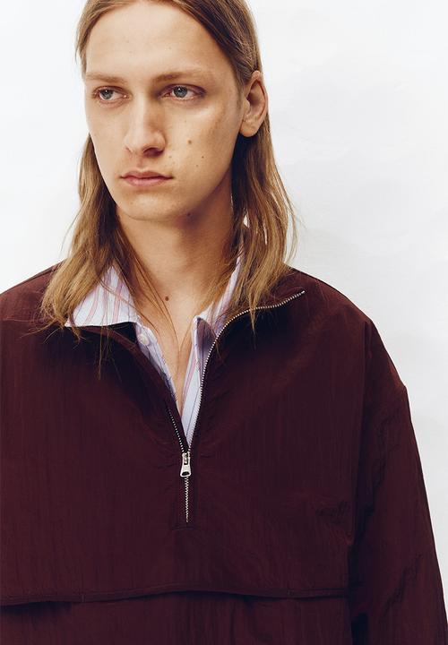 H&M - H&M Atelier: Popover jacket - burgundy