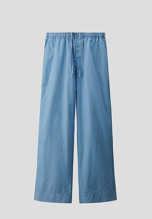 H&M - H&M Atelier: Loose fit pima cotton trousers - blue/striped