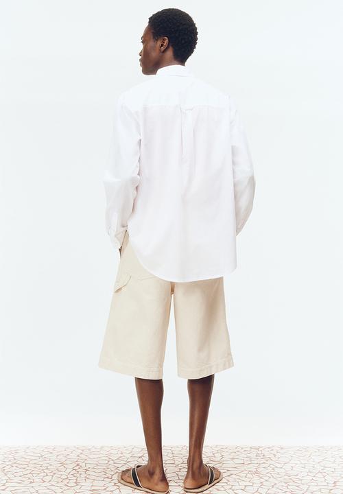H&M - H&M Atelier: Loose fit cotton poplin shirt - white