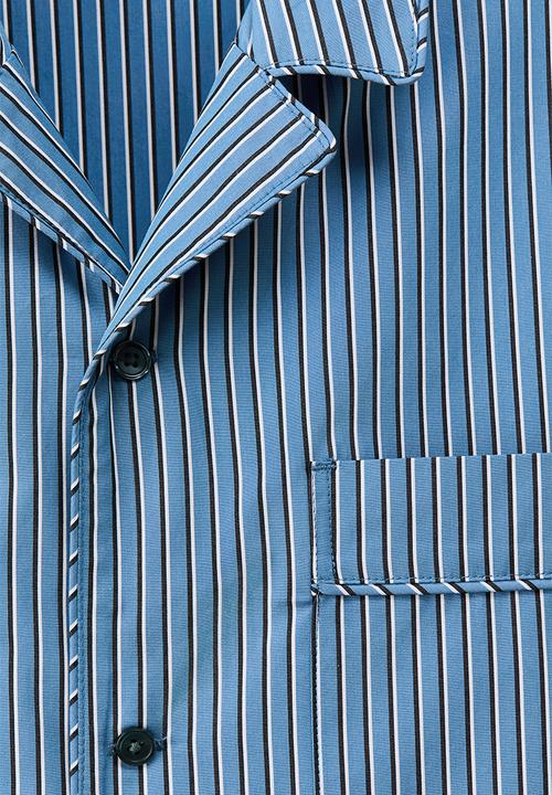 H&M - H&M Atelier: Relaxed fit cotton resort shirt - blue/striped