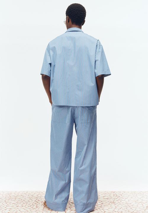 H&M - H&M Atelier: Relaxed fit cotton resort shirt - blue/striped