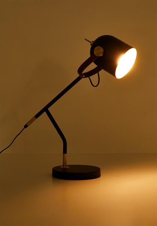 Sixth Floor - Eli desk lamp - black & gold